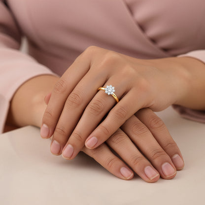Gold Blooming Grace Lab Grown Diamond Ring