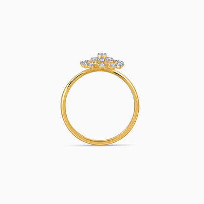 Gold Radiant Wheel Lab Grown Diamond Ring