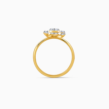 Gold Bloom Burst Lab Grown Diamond Ring