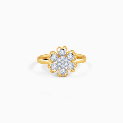 Gold Heart Bloom Lab Grown Diamond Ring