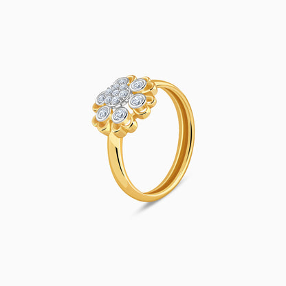 Gold Heart Bloom Lab Grown Diamond Ring