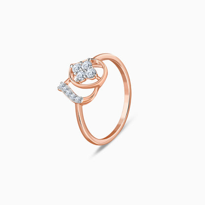 Rose Gold Blush Leaf Lab Grown Diamond Ring