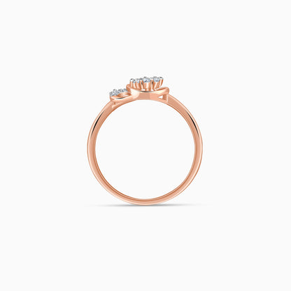 Rose Gold Blush Leaf Lab Grown Diamond Ring