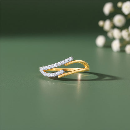 Gold Twin Glow Lab Grown Diamond Ring