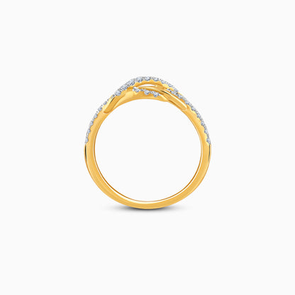 Gold Twirl of Light Lab Grown Diamond Ring