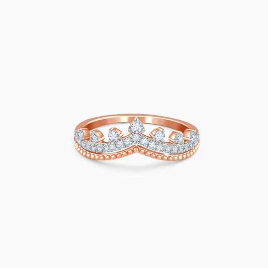 Rose Gold Tiara Gleam Lab Grown Diamond Ring