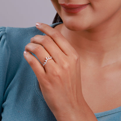 Rose Gold Tiara Gleam Lab Grown Diamond Ring