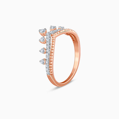 Rose Gold Tiara Gleam Lab Grown Diamond Ring