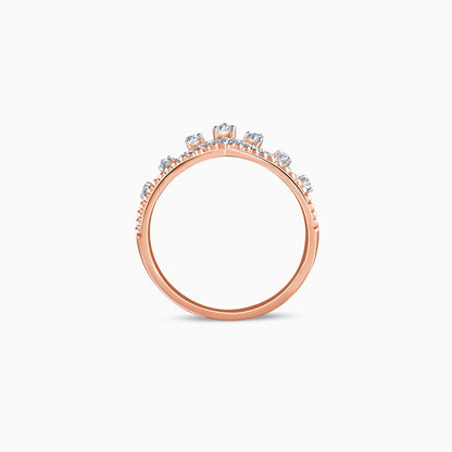 Rose Gold Tiara Gleam Lab Grown Diamond Ring