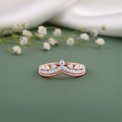 Rose Gold Tiara Gleam Lab Grown Diamond Ring