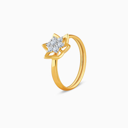 Gold Aurora Star Lab Grown Diamond Ring