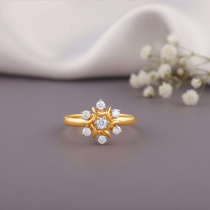 Gold Winter Bloom Lab Grown Diamond Ring