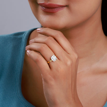 Gold Aurelia Charm Lab Grown Diamond Ring