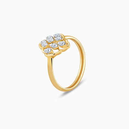 Gold Amer Trellis Lab Grown Diamond Ring