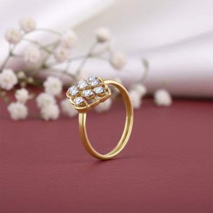 Gold Amer Trellis Lab Grown Diamond Ring