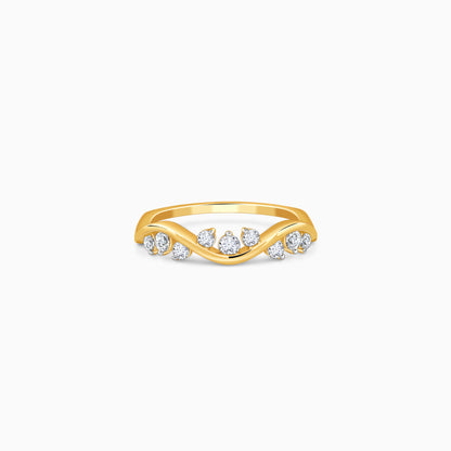 Gold Waveglow Lab Grown Diamond Ring