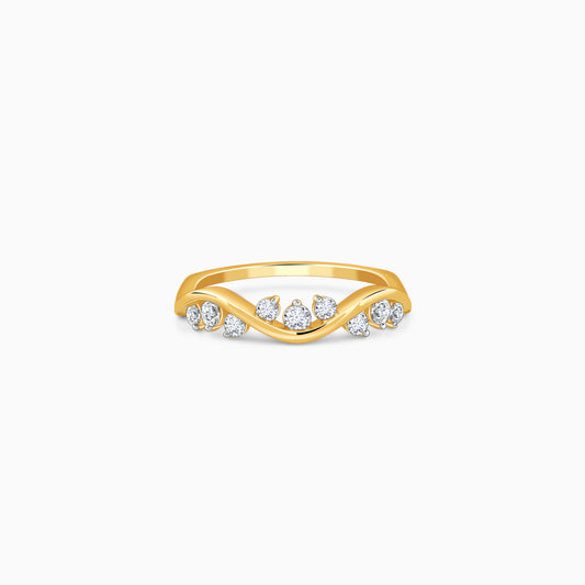Gold Waveglow Lab Grown Diamond Ring