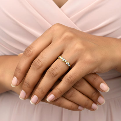 Gold Waveglow Lab Grown Diamond Ring