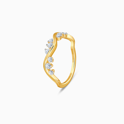 Gold Waveglow Lab Grown Diamond Ring