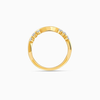 Gold Waveglow Lab Grown Diamond Ring