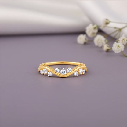 Gold Waveglow Lab Grown Diamond Ring