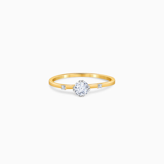 Gold Three Words Lab Grown Diamond Ring