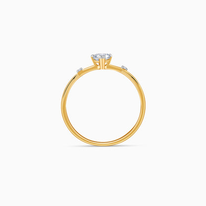 Gold Three Words Lab Grown Diamond Ring