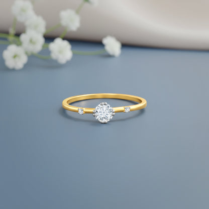 Gold Three Words Lab Grown Diamond Ring