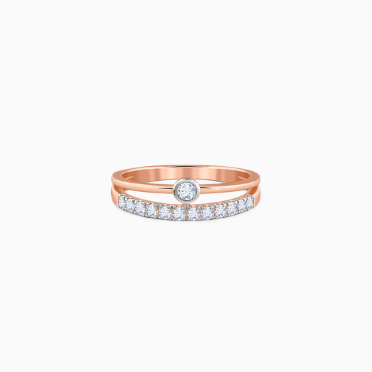 Rose Gold Moonloop Lab Grown Diamond Ring