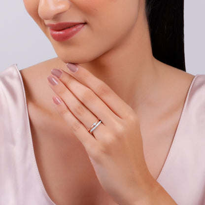 Rose Gold Moonloop Lab Grown Diamond Ring