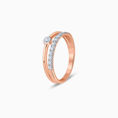 Rose Gold Moonloop Lab Grown Diamond Ring