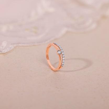 Rose Gold Moonloop Lab Grown Diamond Ring