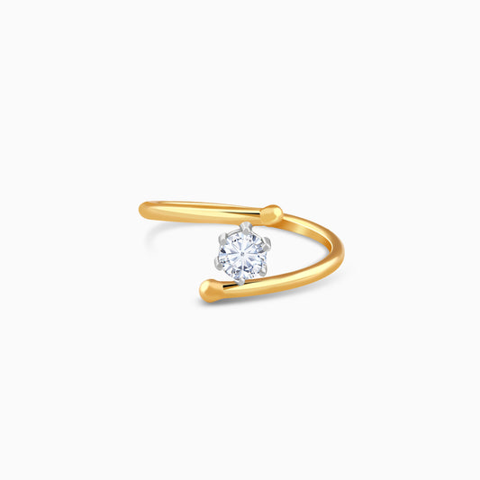 Gold Auric Solitaire Lab Grown Diamond Ring
