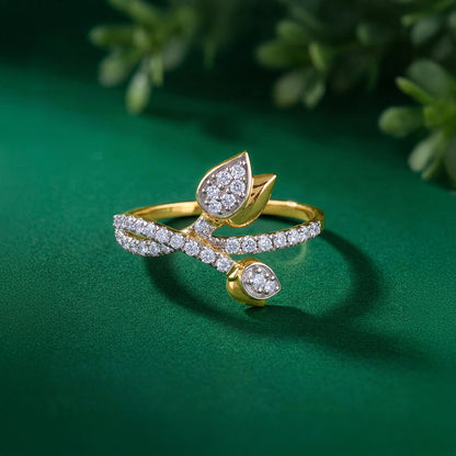 Gold Ever Rose Trail Lab Grown Diamond Ring (Size 12)