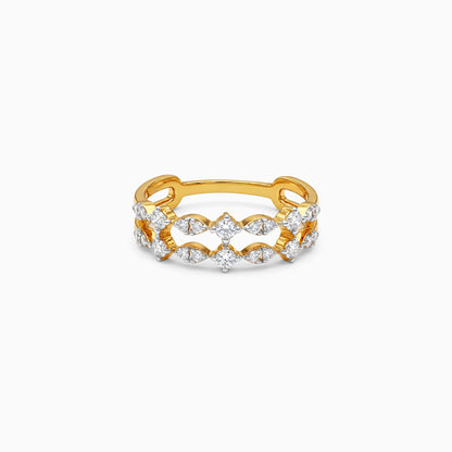 Gold Marquisette Crown Lab Grown Diamond Ring (Size 12)
