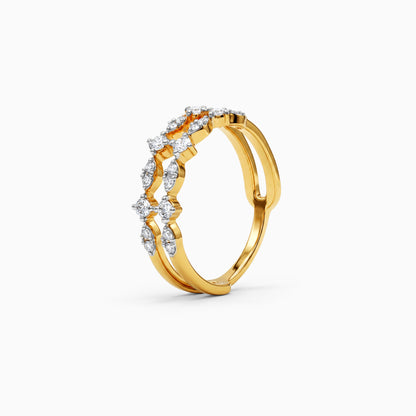 Gold Marquisette Crown Lab Grown Diamond Ring (Size 12)