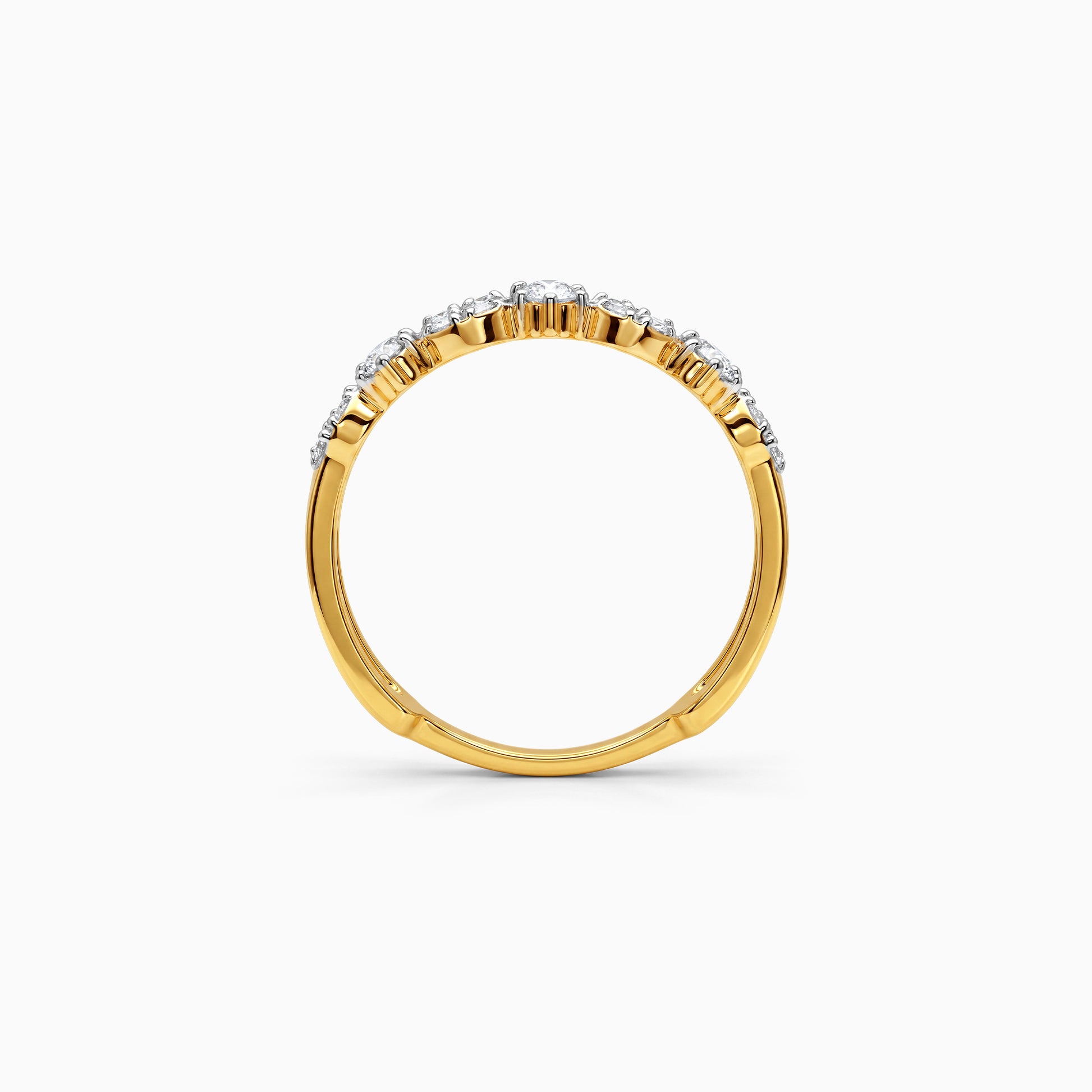 Gold Marquisette Crown Lab Grown Diamond Ring (Size 12)