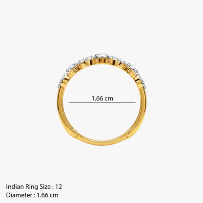Gold Marquisette Crown Lab Grown Diamond Ring (Size 12)