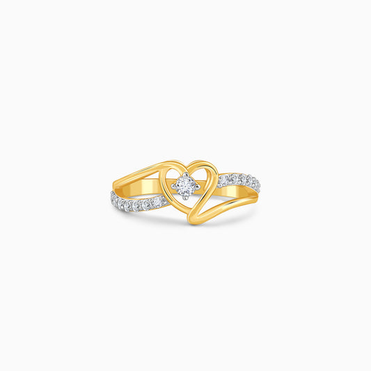 Gold Amara Heart Lab Grown Diamond Ring