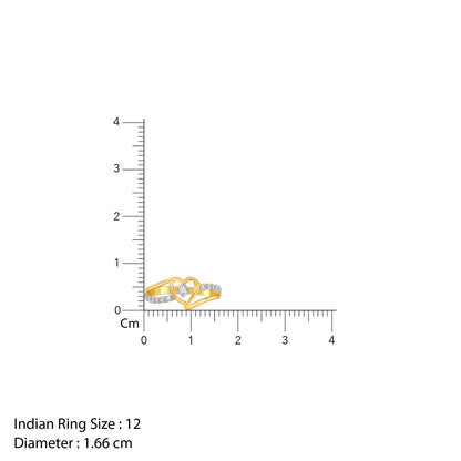 Gold Amara Heart Lab Grown Diamond Ring