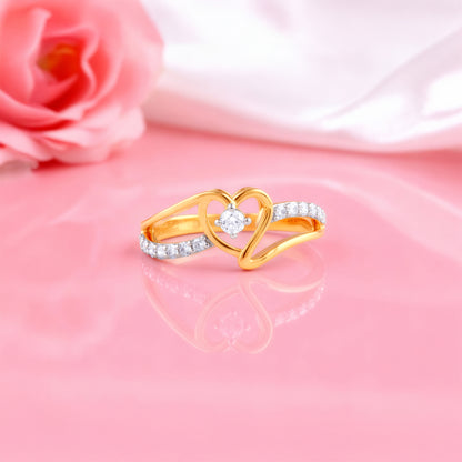 Gold Amara Heart Lab Grown Diamond Ring