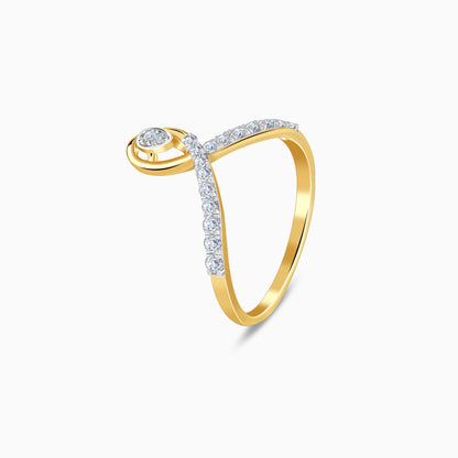 Gold Stylish Glow Lab Grown Diamond Ring