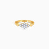 Gold Auric Petal Lab Grown Diamond Ring