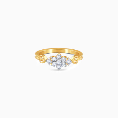 Gold Auric Petal Lab Grown Diamond Ring