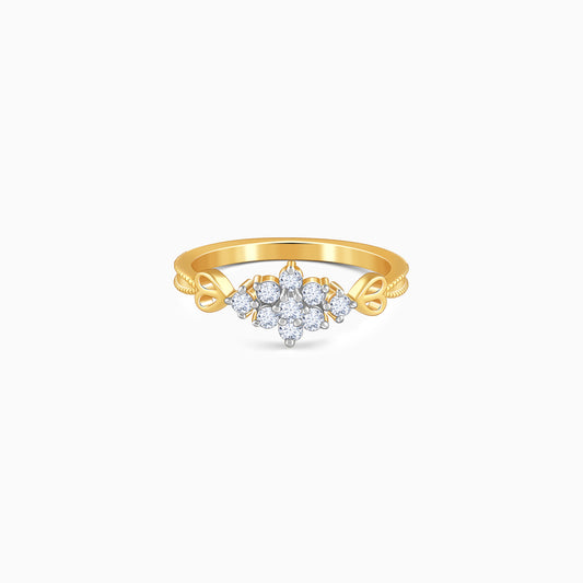 Gold Auric Petal Lab Grown Diamond Ring