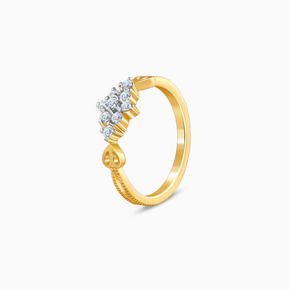 Gold Auric Petal Lab Grown Diamond Ring