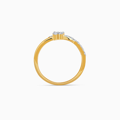 Gold Charming Flora Lab Grown Diamond Ring