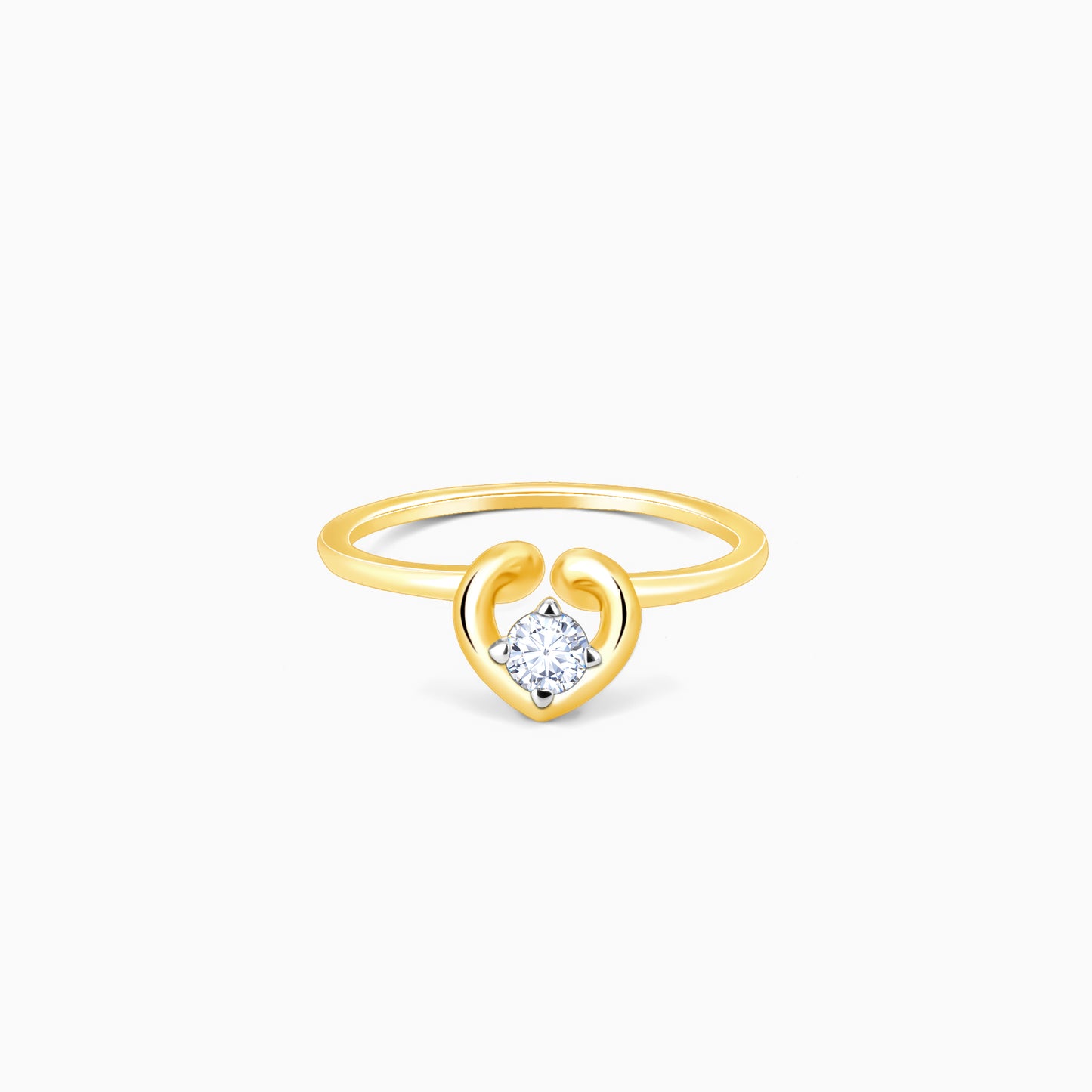 Gold Symphony Of Love Solitaire Diamond Ring