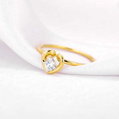 Gold Symphony Of Love Solitaire Diamond Ring