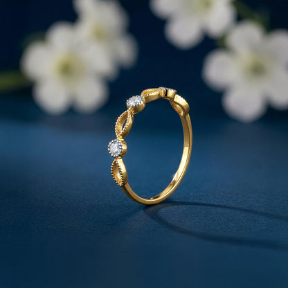 Gold Cirme Lab Grown Diamond Ring